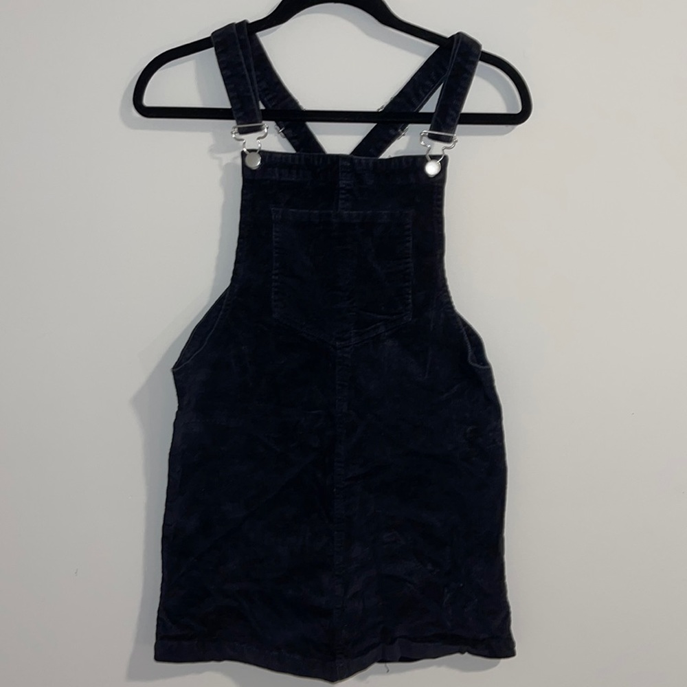 Altar’d State Black Corduroy Overall Dress